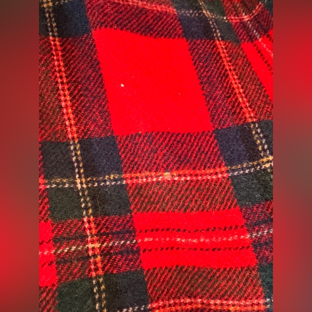 70s Vintage Pendleton Red Wool Robe Sz M - Picture 9 of 12